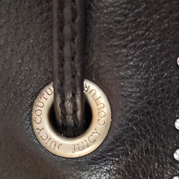 Rare 💎Vintage Leather Juicy Couture Bling Crystal Bag! - Picture 10 of 10